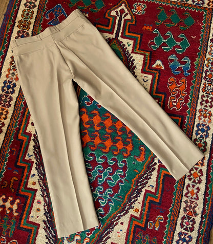Vintage 1970s Beige C&A Trousers W36/L31