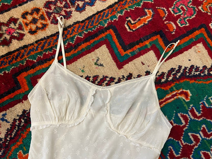 Antique Cream Lace Trim Slip