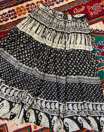 Vintage 90s Bohemian Crinkle Skirt