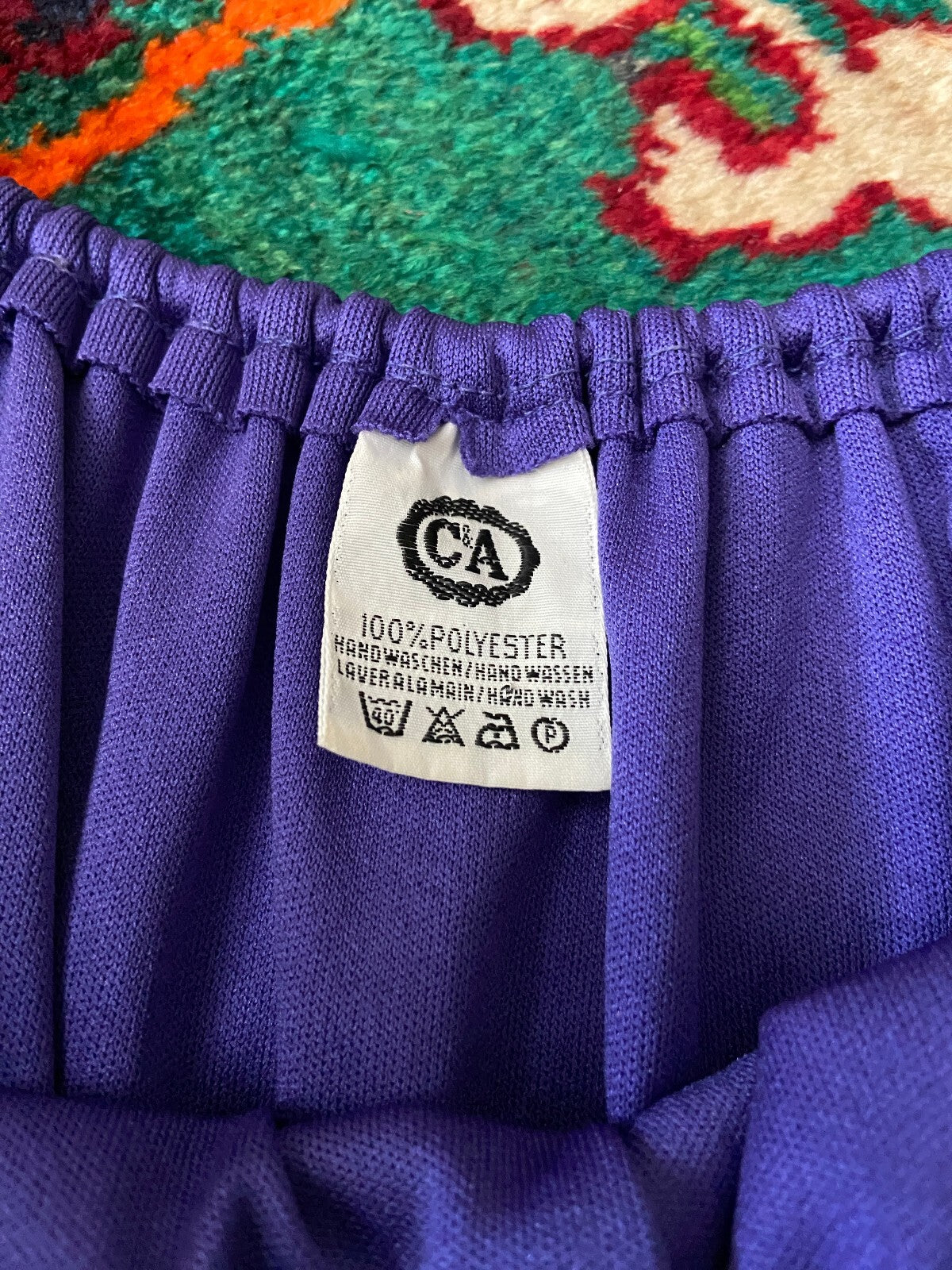 Vintage 1980s C&A Purple Prairie Maxi Dress