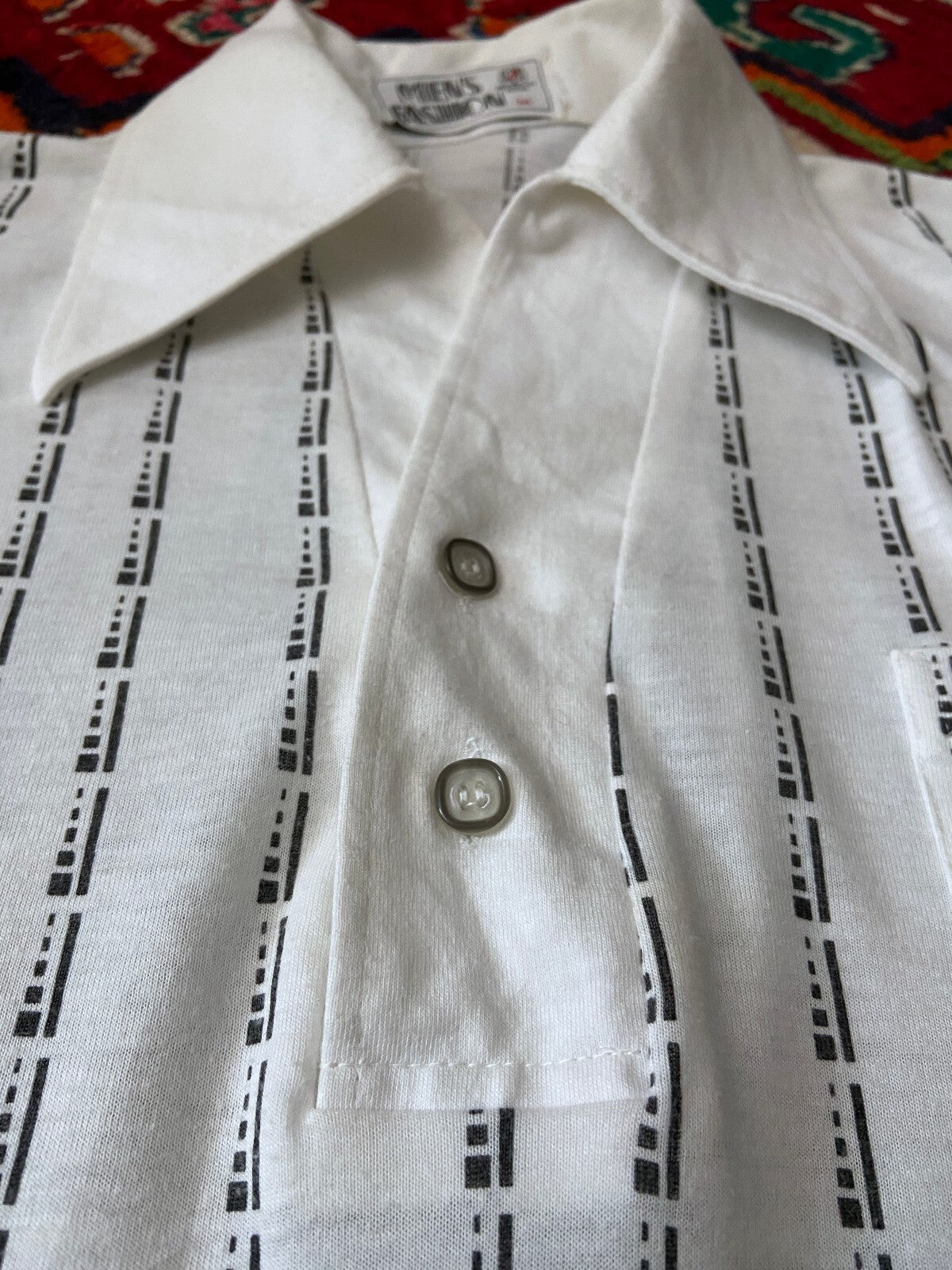 Vintage 1970s Japanese Soft Dagger Collar Jersey Top