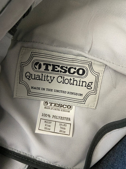 Vintage 1970s Grey Tesco Trousers W34 / L26