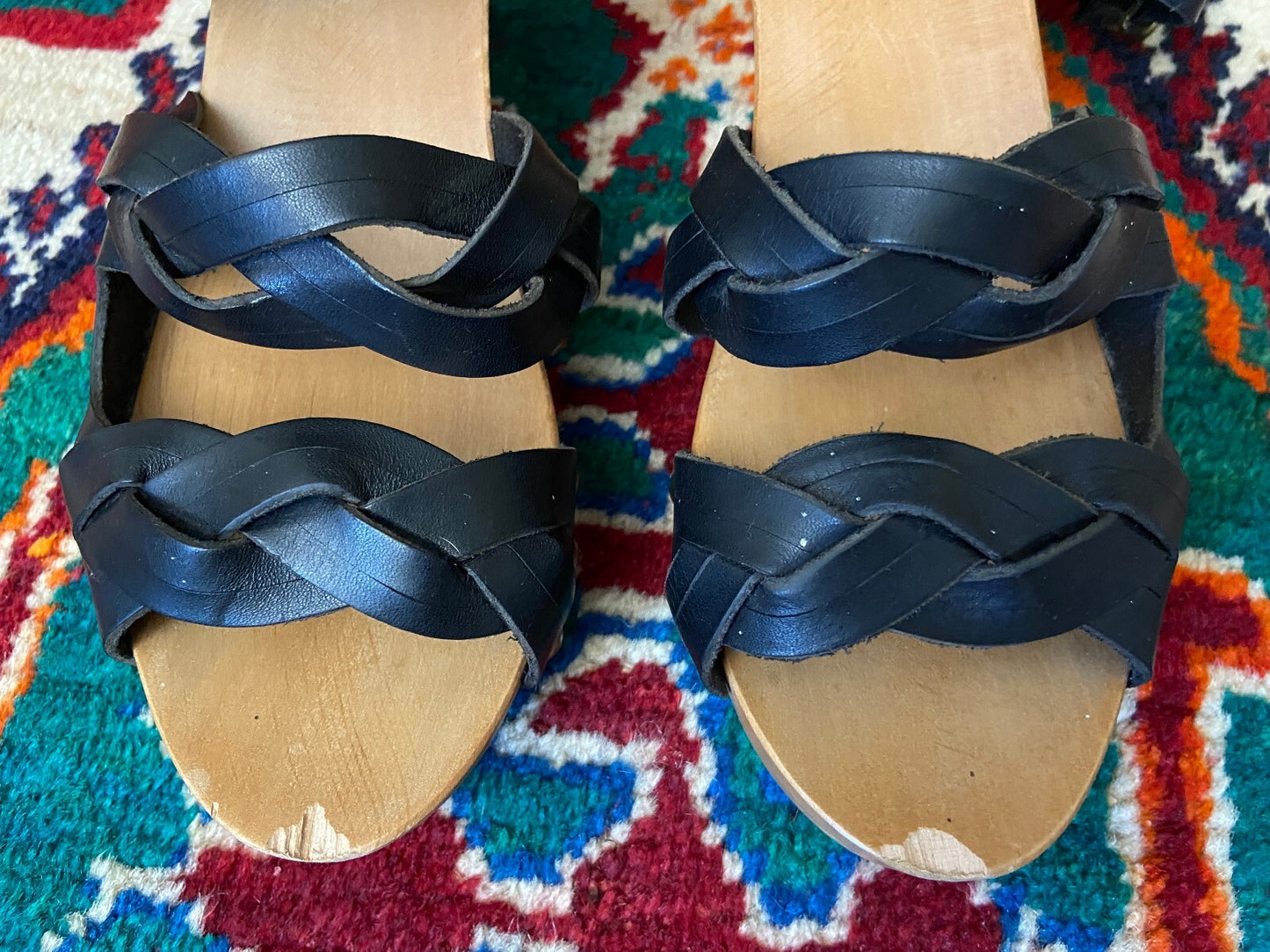 Isabel Marant Black Leather Clog Sandal UK 7