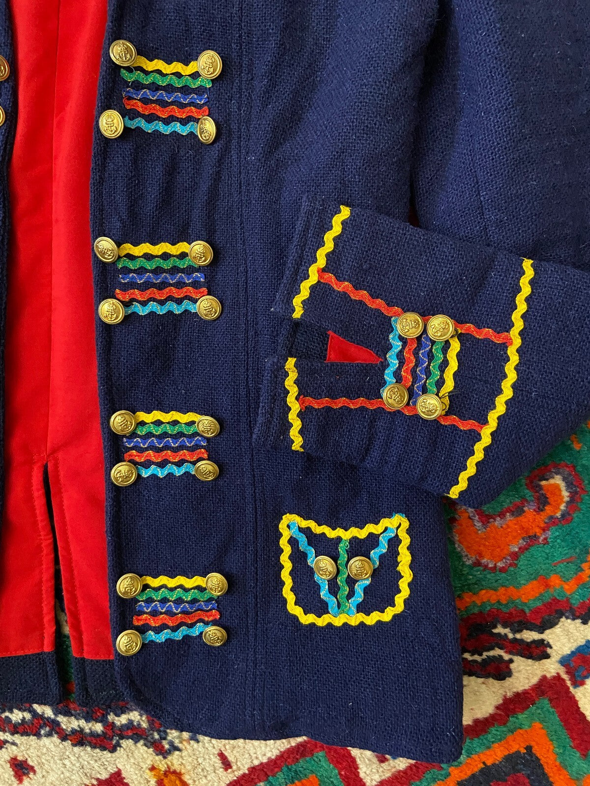 Carolina K Navy Peruvian Folk Jacket