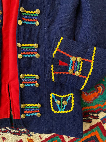 Carolina K Navy Peruvian Folk Jacket