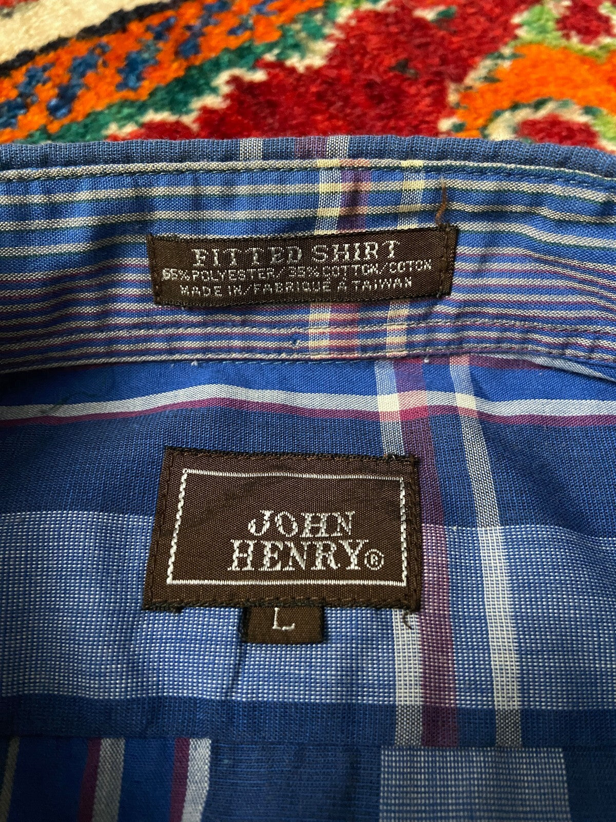 Vintage 1970s Blue Checked Shirt