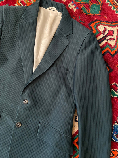 Vintage 1970s Forest Green Flared Leg 2-Piece Suit