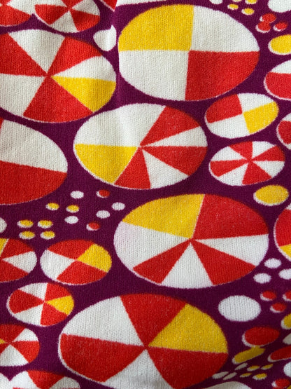 Vintage 1970s Purple Psychedelic Print Swim Shorts