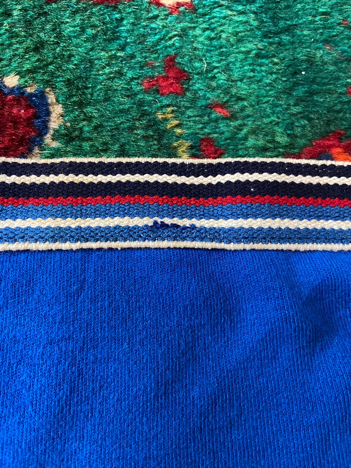 Vintage 1970s Bright Blue High Waisted Swim Shorts