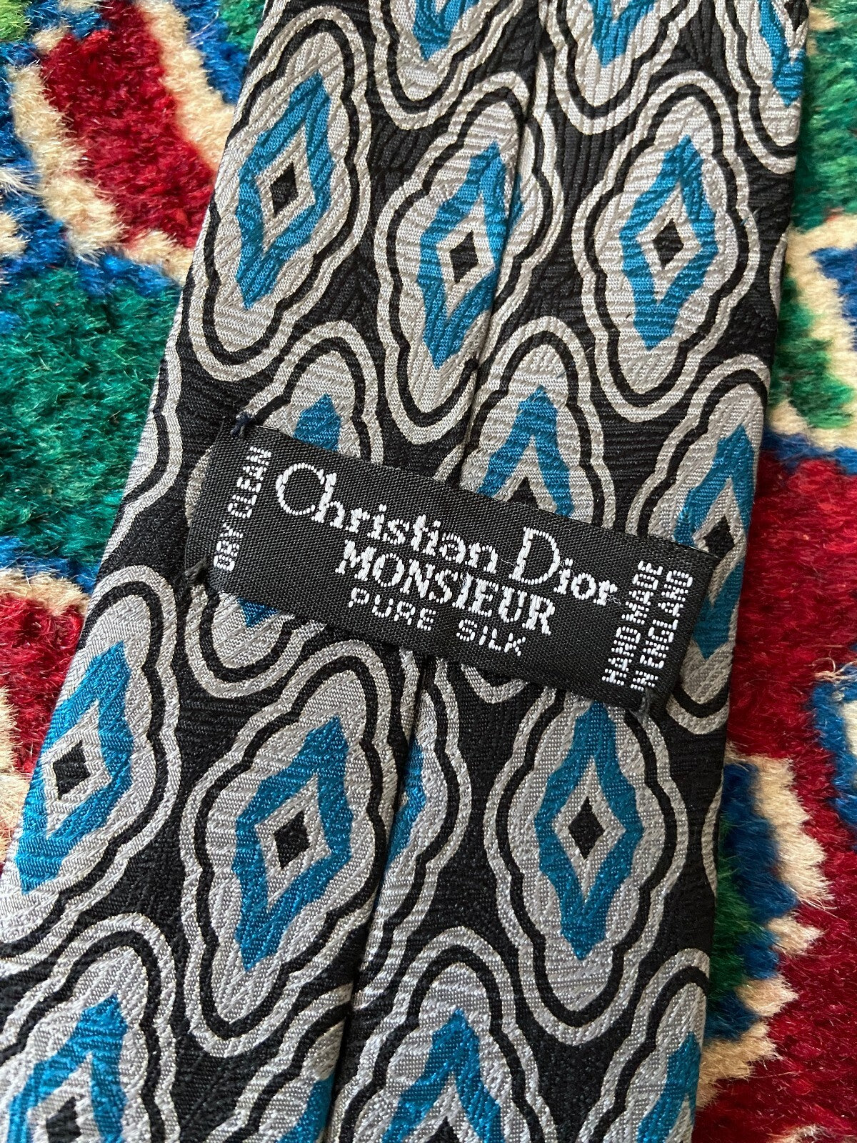 Vintage 1970s Christian Dior Silk Tie