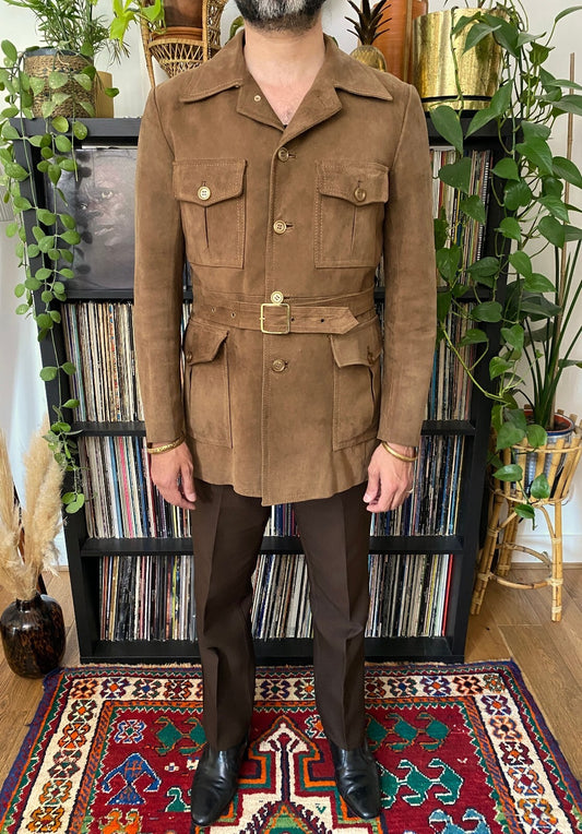 Vintage 1970s Belted Suede Jacket