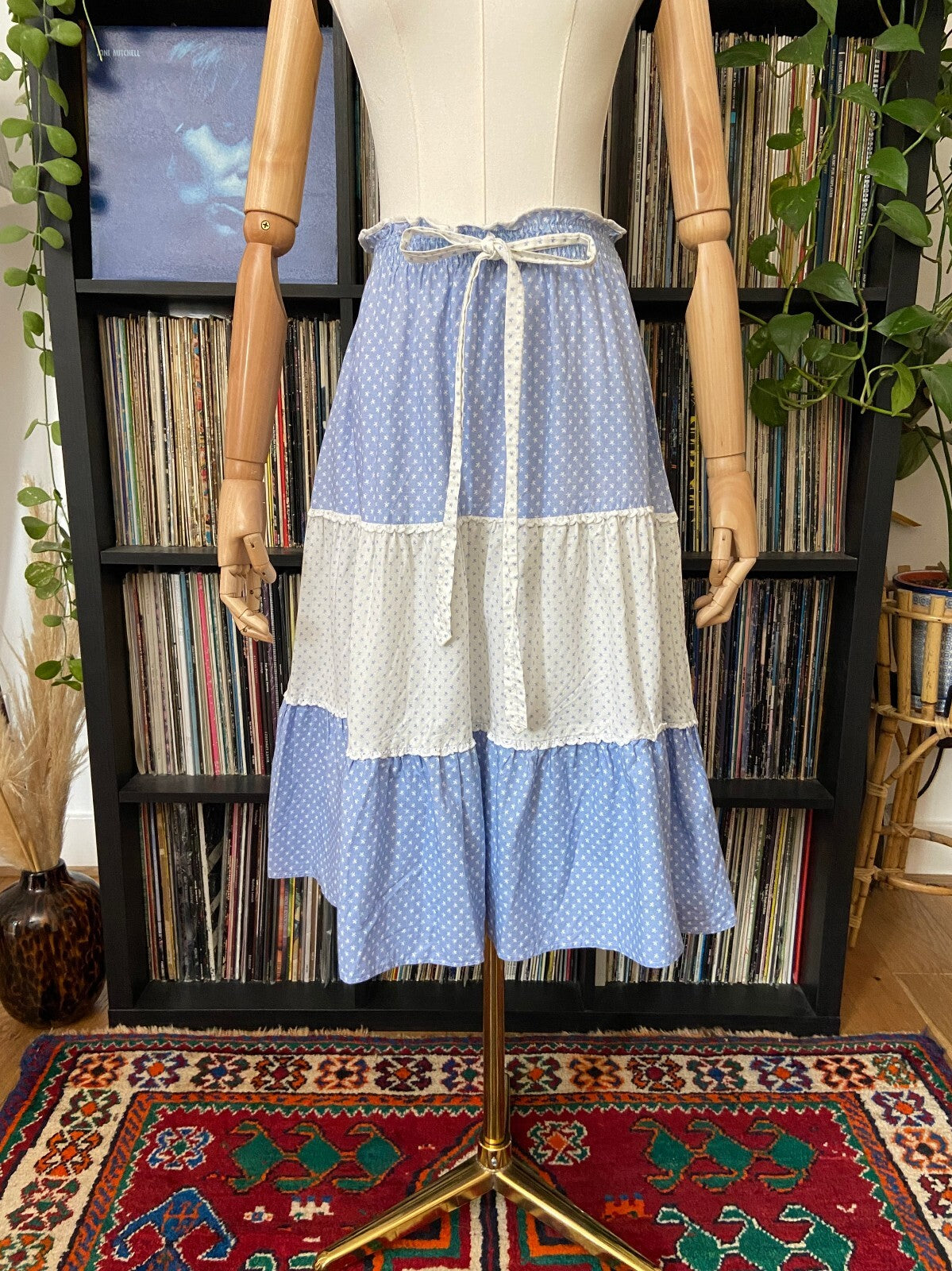 Vintage 1970s Cotton Prairie Skirt
