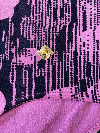 Vintage 1970s Pink & Black Swim Shorts