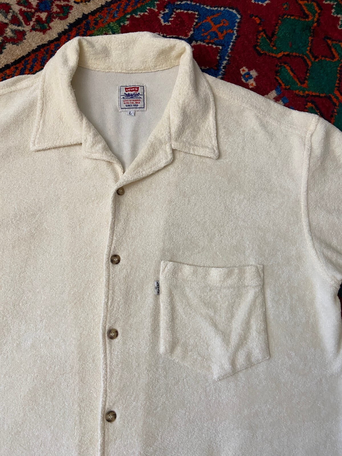 Vintage 90s Camp Collar Terry Levi's Shirt