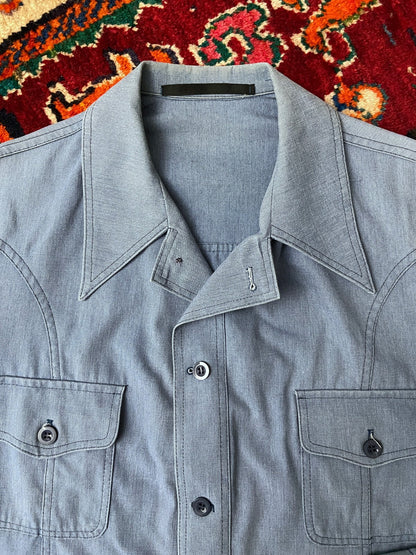 Vintage 1970s St Michael Dagger Collar Denim Jacket