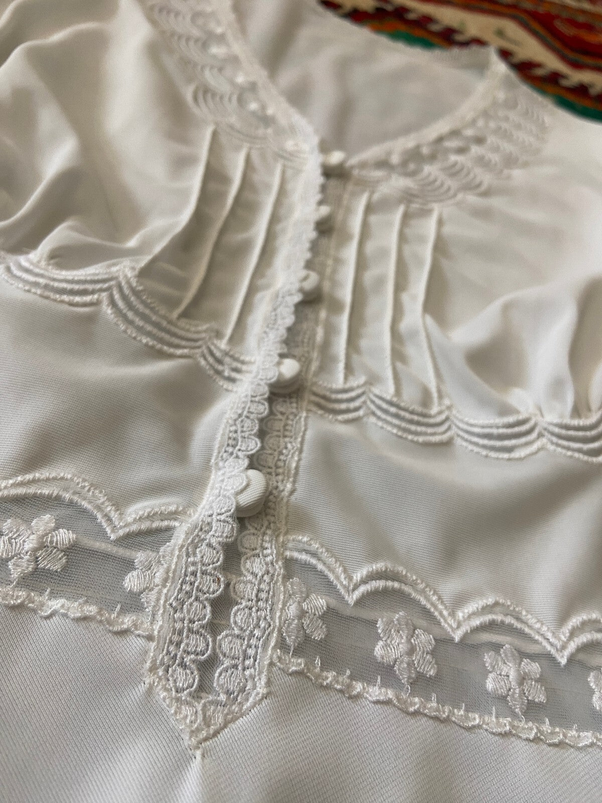 Vintage 1970s Button Up Night Dress