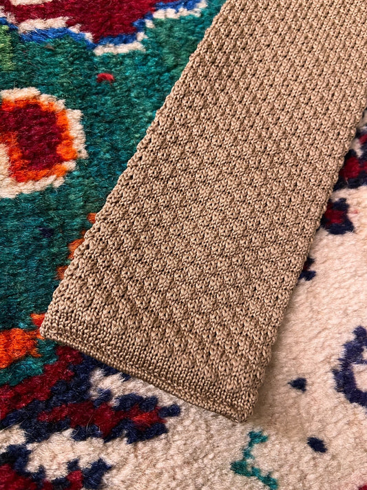 Vintage 1970s Tan Scottish Knit Tie