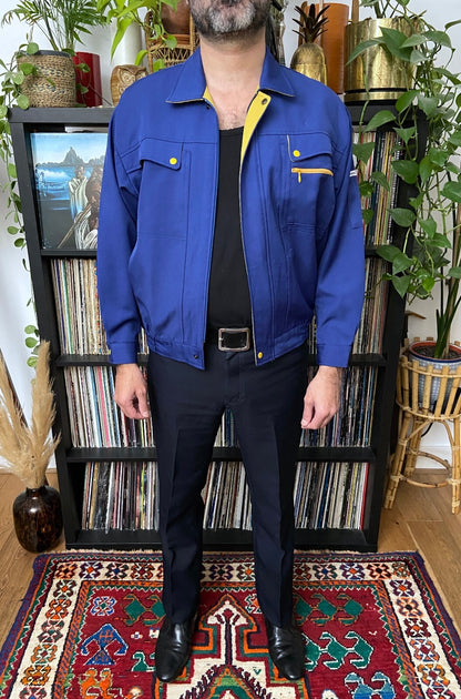 Vintage Electric Blue Japanese Worker Jacket
