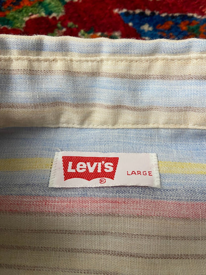 Vintage 1970s Levi's Striped Pastel Shirt