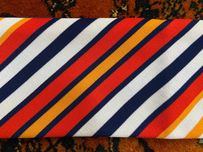 Vintage 1970s Red & Orange Striped Scarf