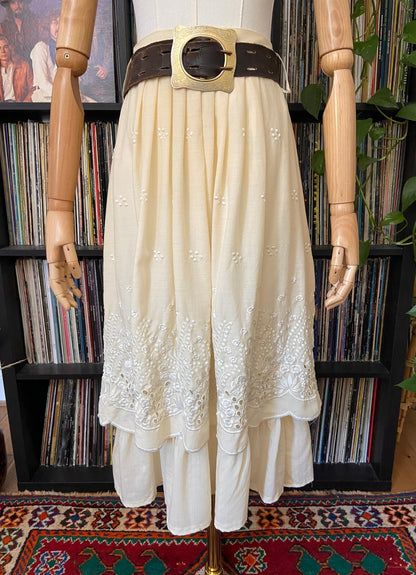 Vintage 1980s Layered Prairie Skirt