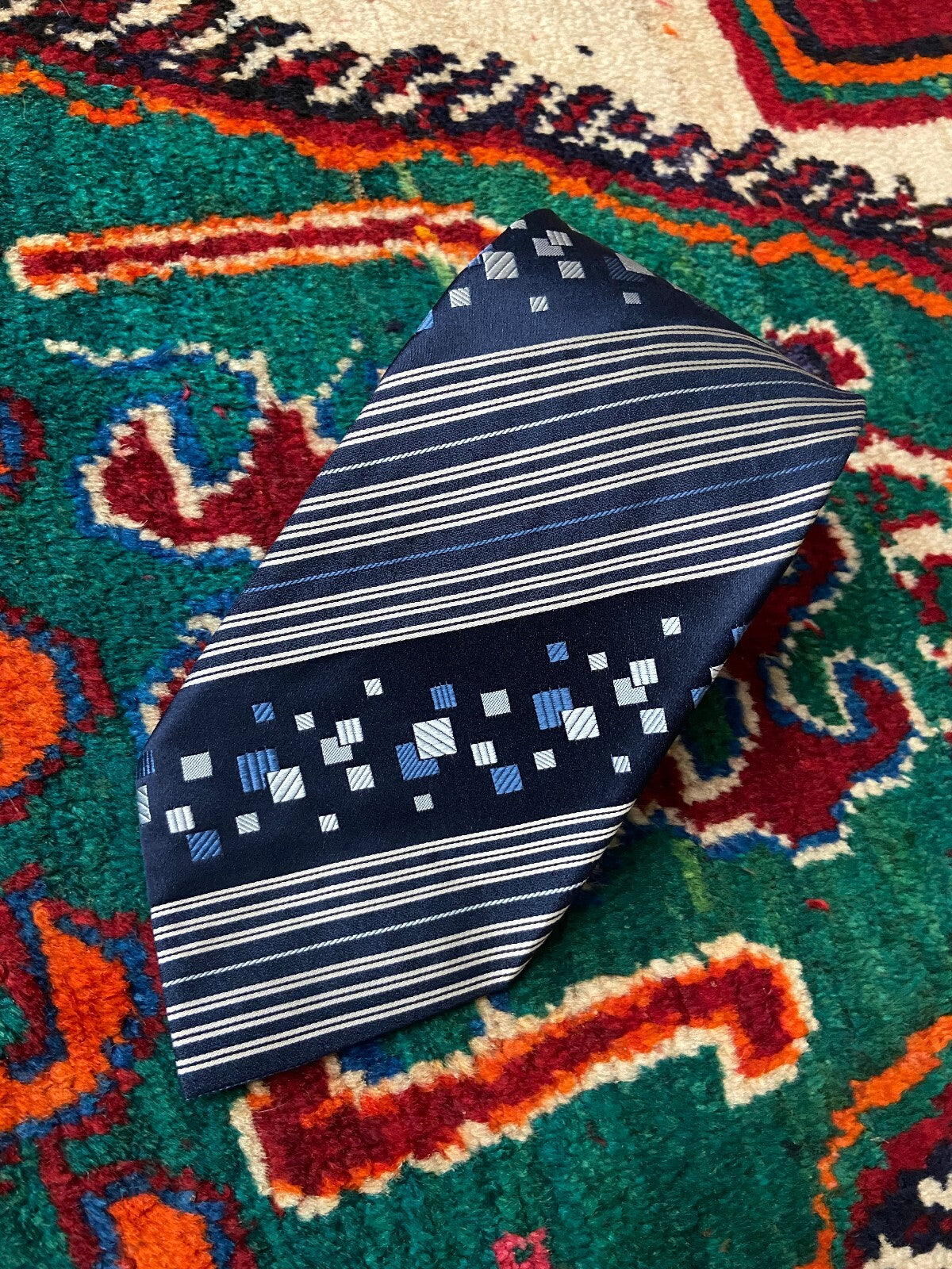 Vintage 1970s Japanese Navy Kipper Tie
