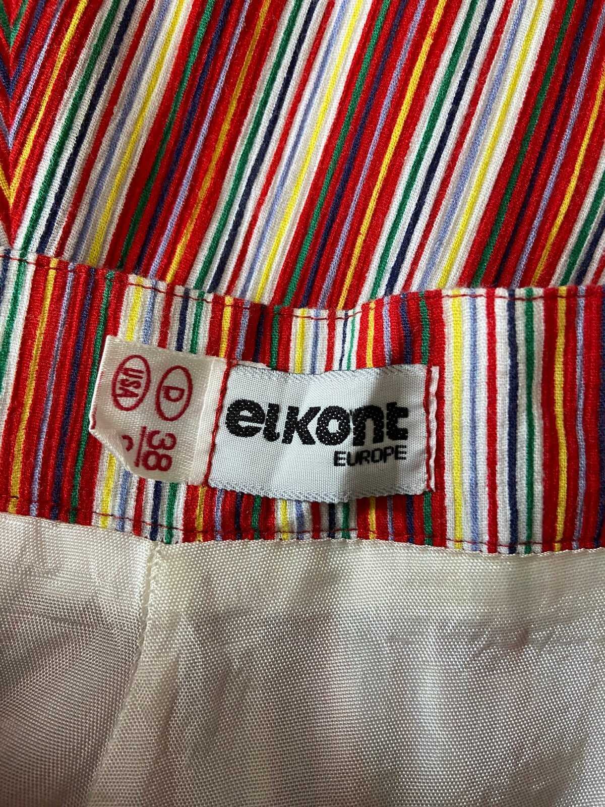 Vintage 1970s Red Striped Peasant Skirt