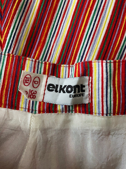 Vintage 1970s Red Striped Peasant Skirt