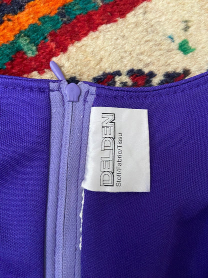 Vintage 1970s Purple Cutout Maxi Dress