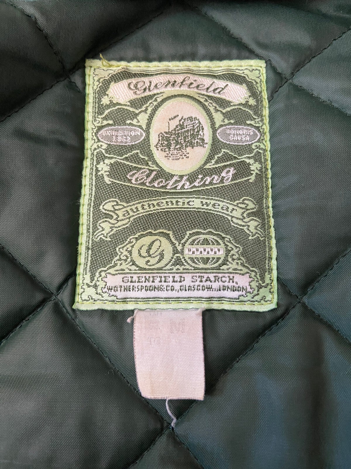 Vintage 1980s Forest Green Quilted Bomber Jacket