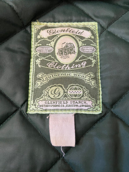 Vintage 1980s Forest Green Quilted Bomber Jacket
