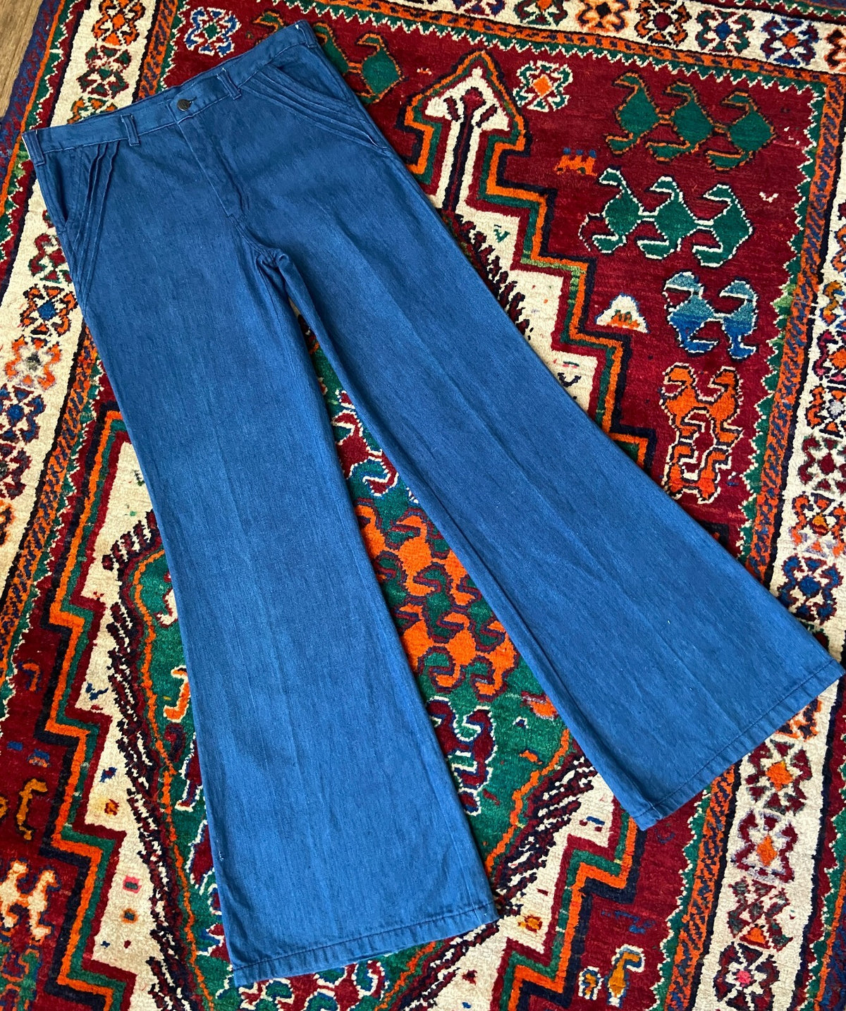 Vintage 1970s Denim Brutus Bellbottom Flared Jeans W35