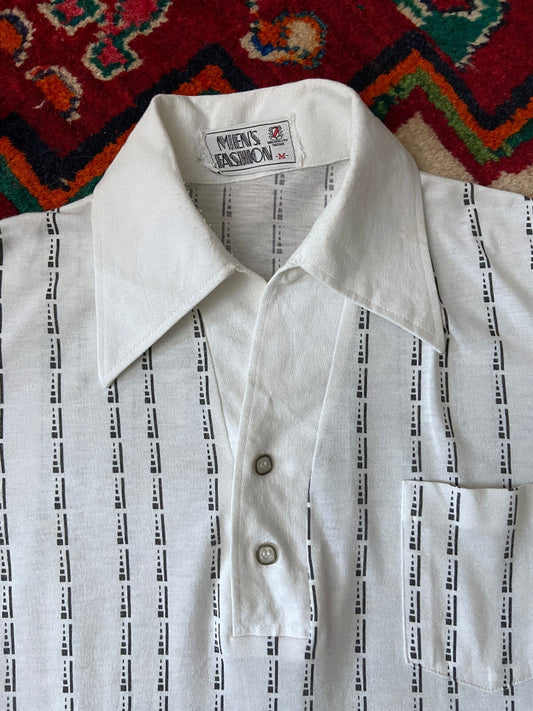 Vintage 1970s Japanese Soft Dagger Collar Jersey Top