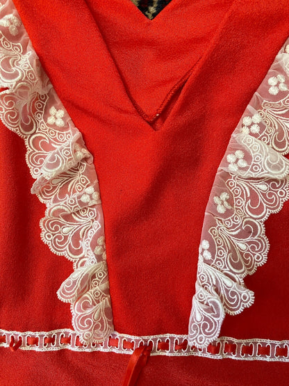 Vintage 1970s Lace Trim Night Dress