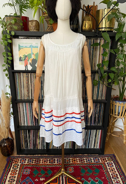 Vintage White Drop Waist Dress