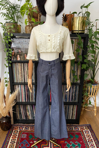 Vintage 1970s Jei Jei Deadstock Bell Bottom Jeans W30