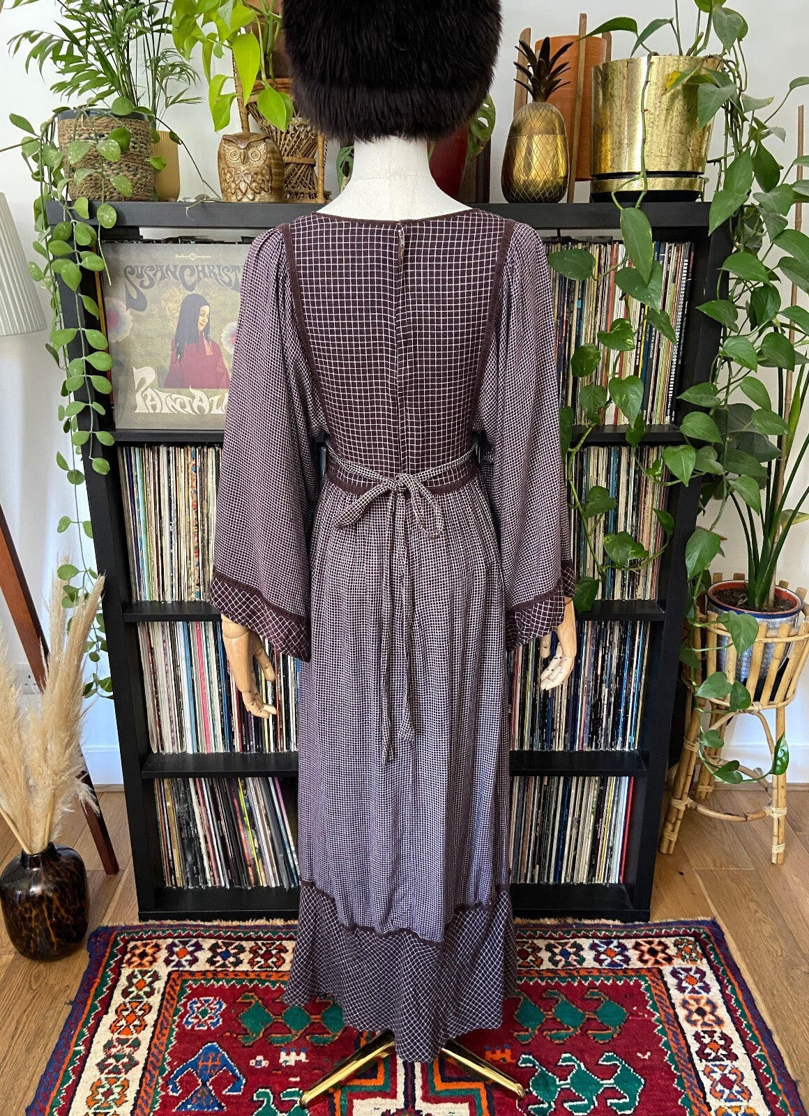 Vintage 1970s Bohemian Embroidered Maxi Dress