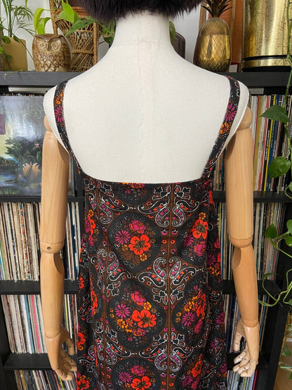 Vintage 1970s Retro Print Slip Dress