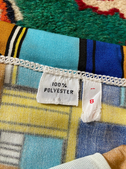 Vintage 1970s Retro Print Swim Shorts