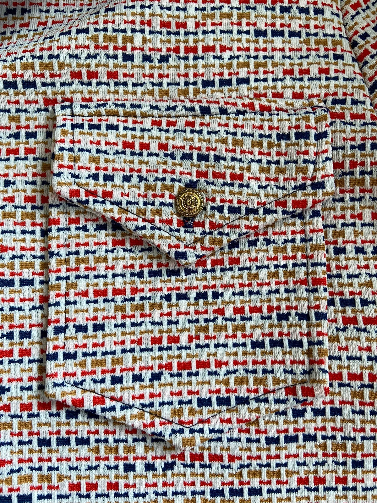 Vintage 1970s White Textured Leisure Jacket
