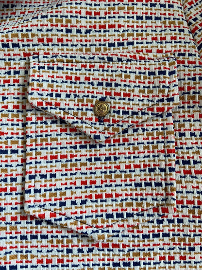 Vintage 1970s White Textured Leisure Jacket