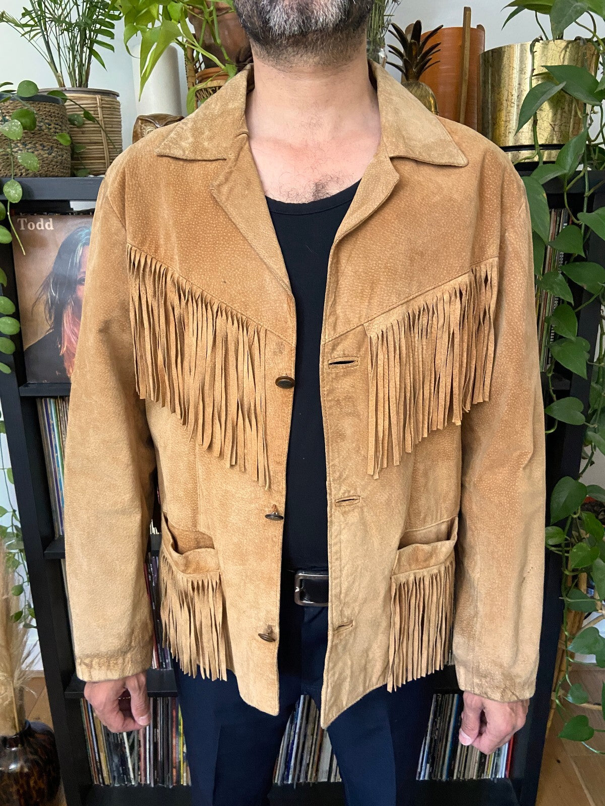 Vintage 1970s Fringed Suede Jacket