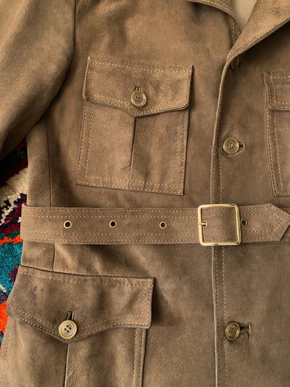 Vintage 1970s Belted Suede Jacket
