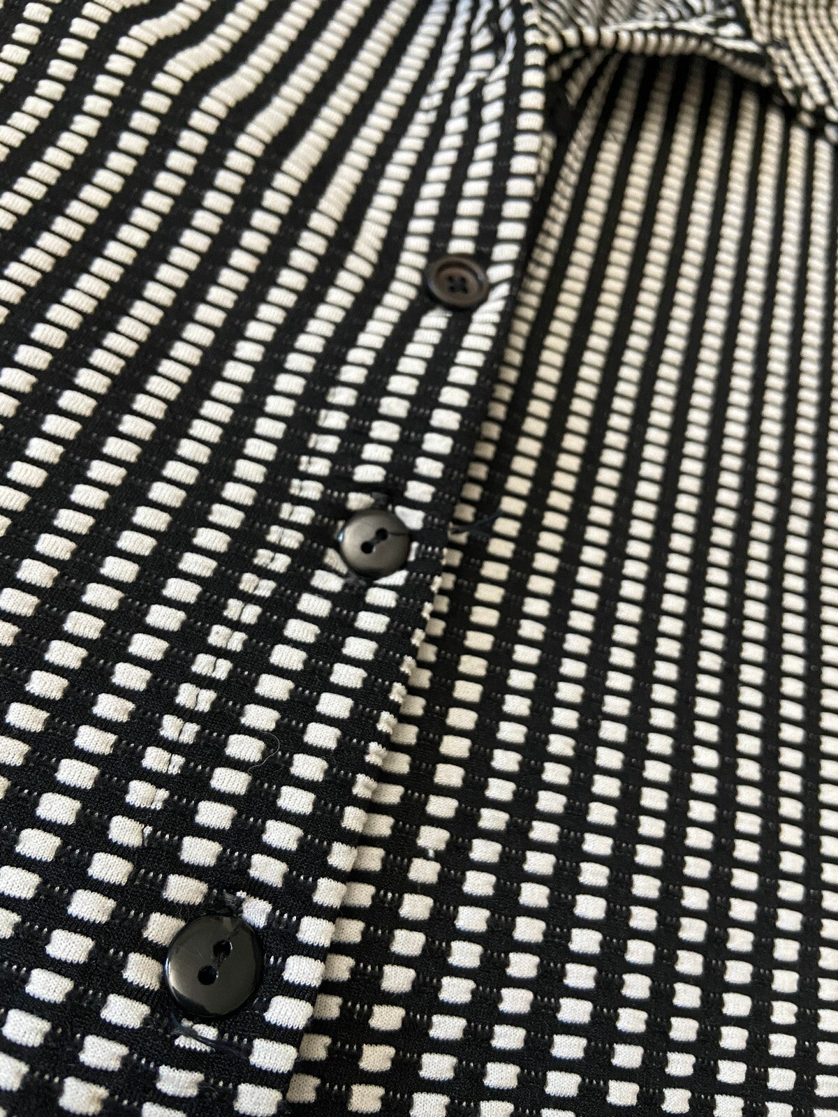 Vintage Italian Black & White Knit Shirt