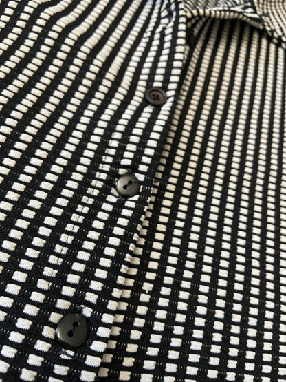 Vintage Italian Black & White Knit Shirt