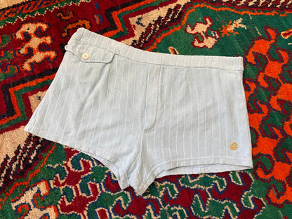 Vintage 1970s Pale Blue Terry Shorts