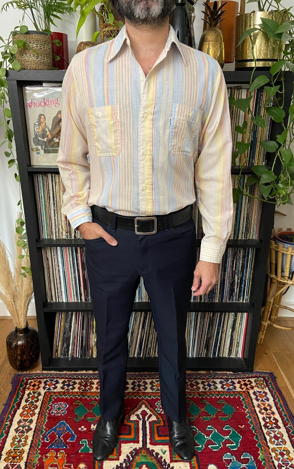 Vintage 1970s Levi's Striped Pastel Shirt