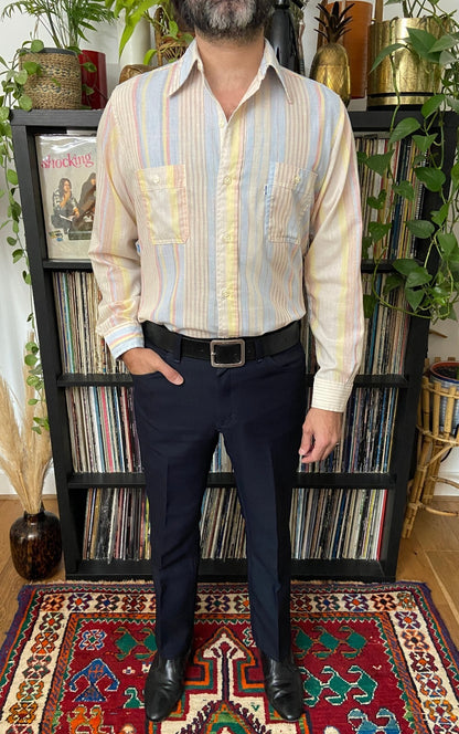 Vintage 1970s Levi's Striped Pastel Shirt