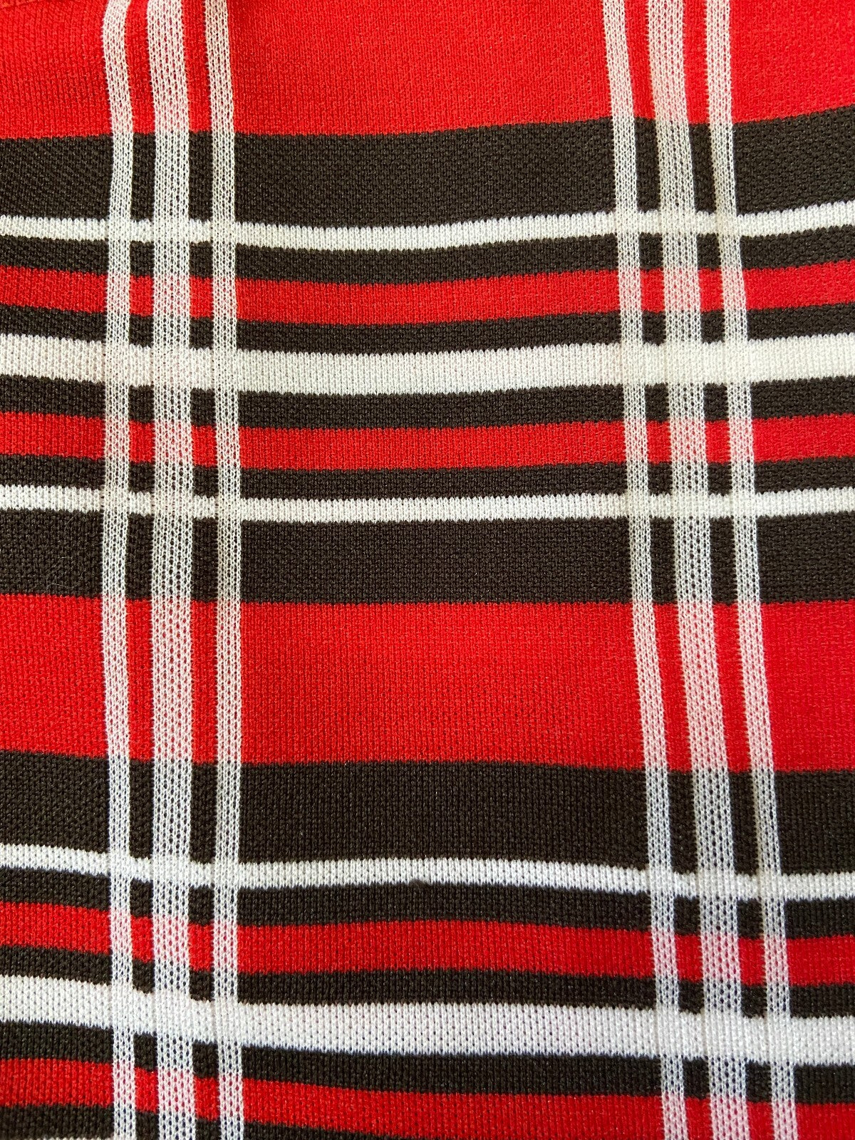 Vintage 1970s Red & Brown Check Swim Shorts