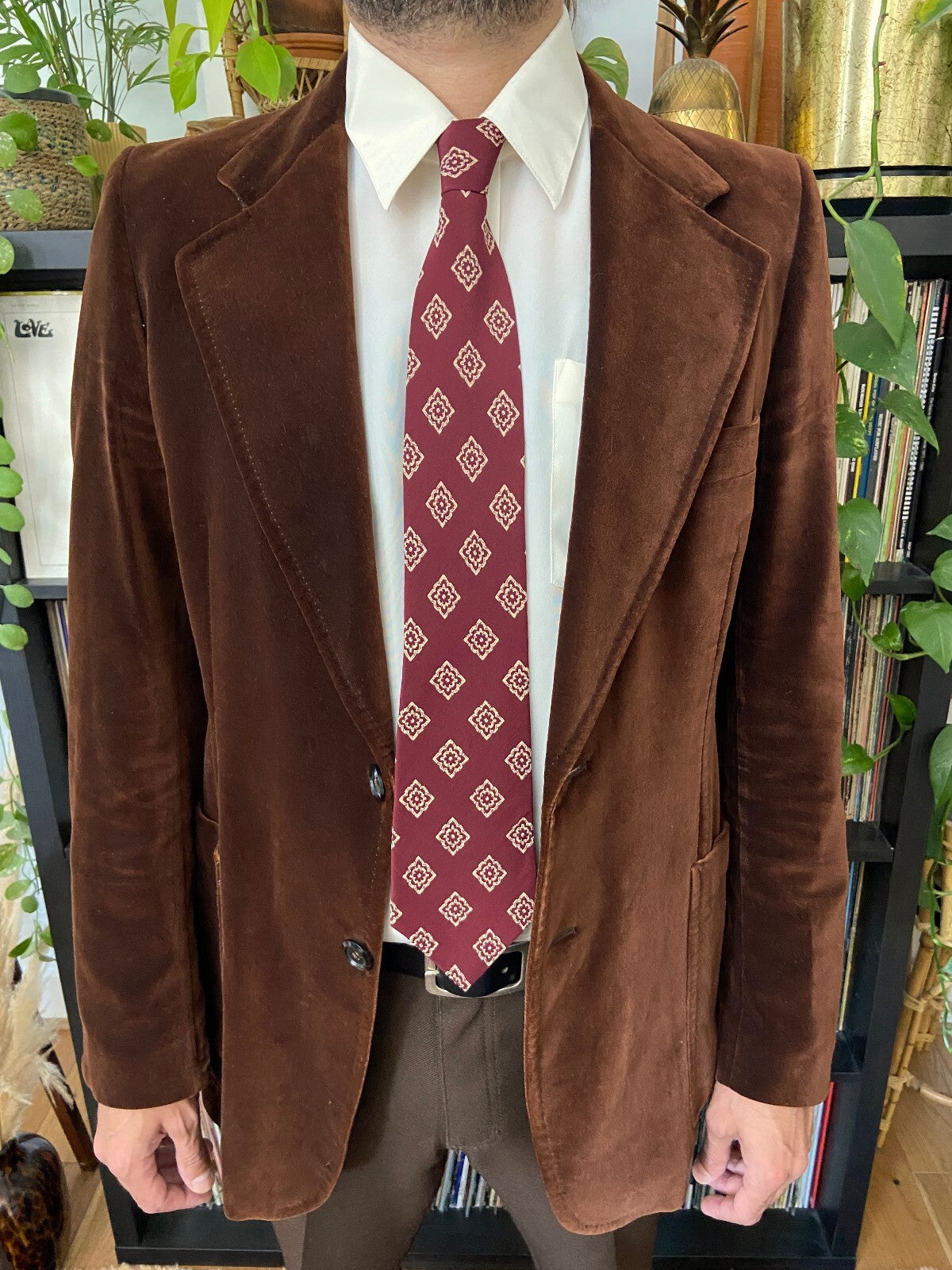 Vintage 1970s Burgundy Gianfranco Ferre Tie